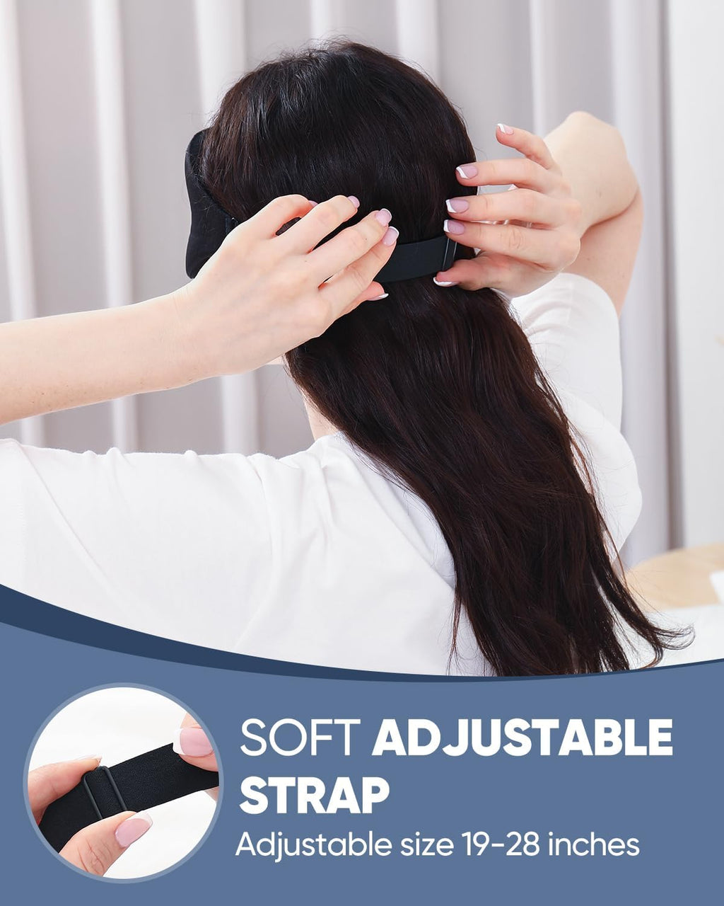 Luxury sleep mask (unisex, suitable for side sleepers).