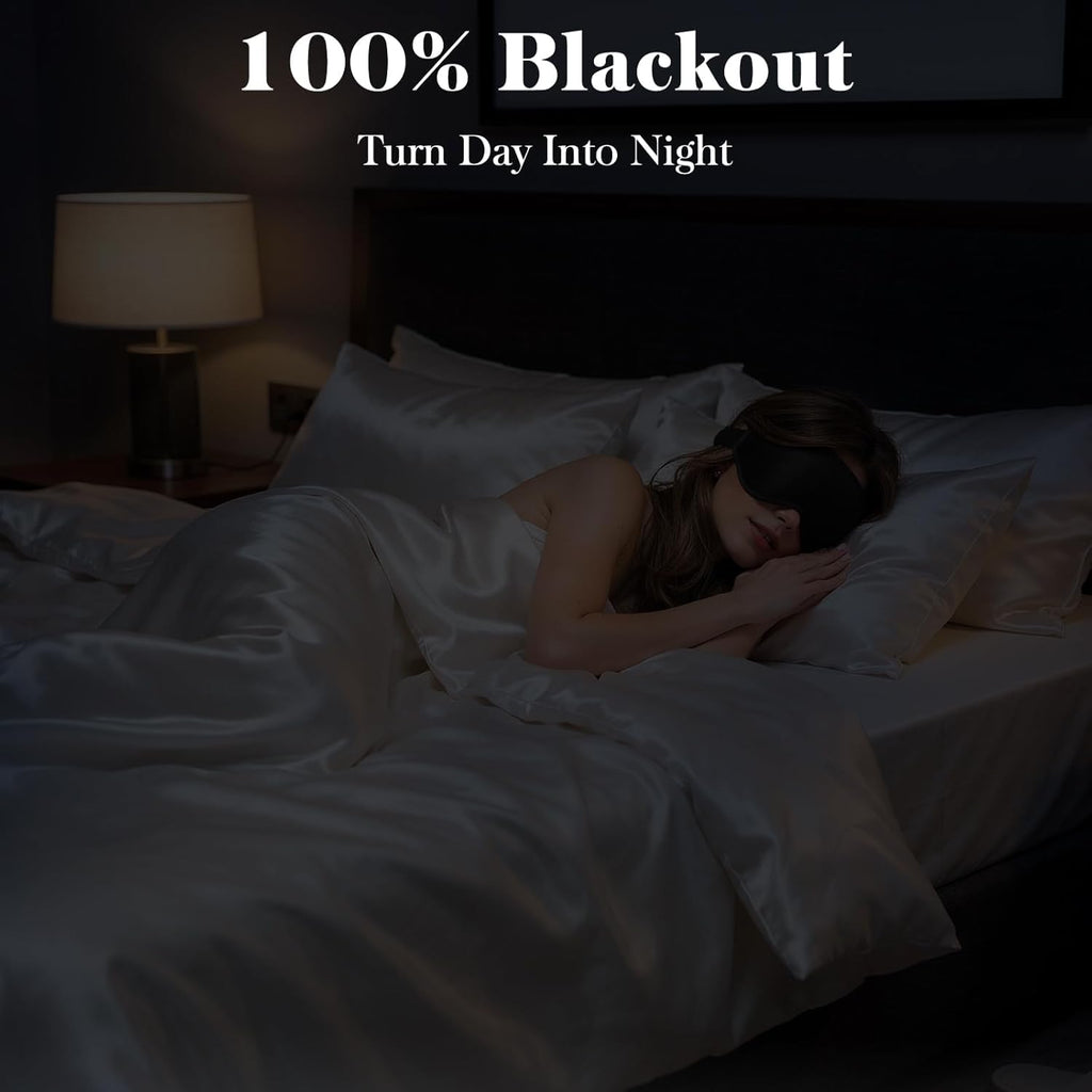 Unisex Sleep Mask — 100% pressure-free, total blackout, with an easily adjustable strap.
