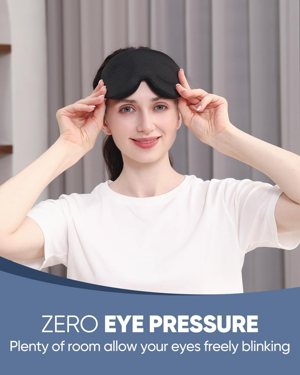 Luxury sleep mask (unisex, suitable for side sleepers).