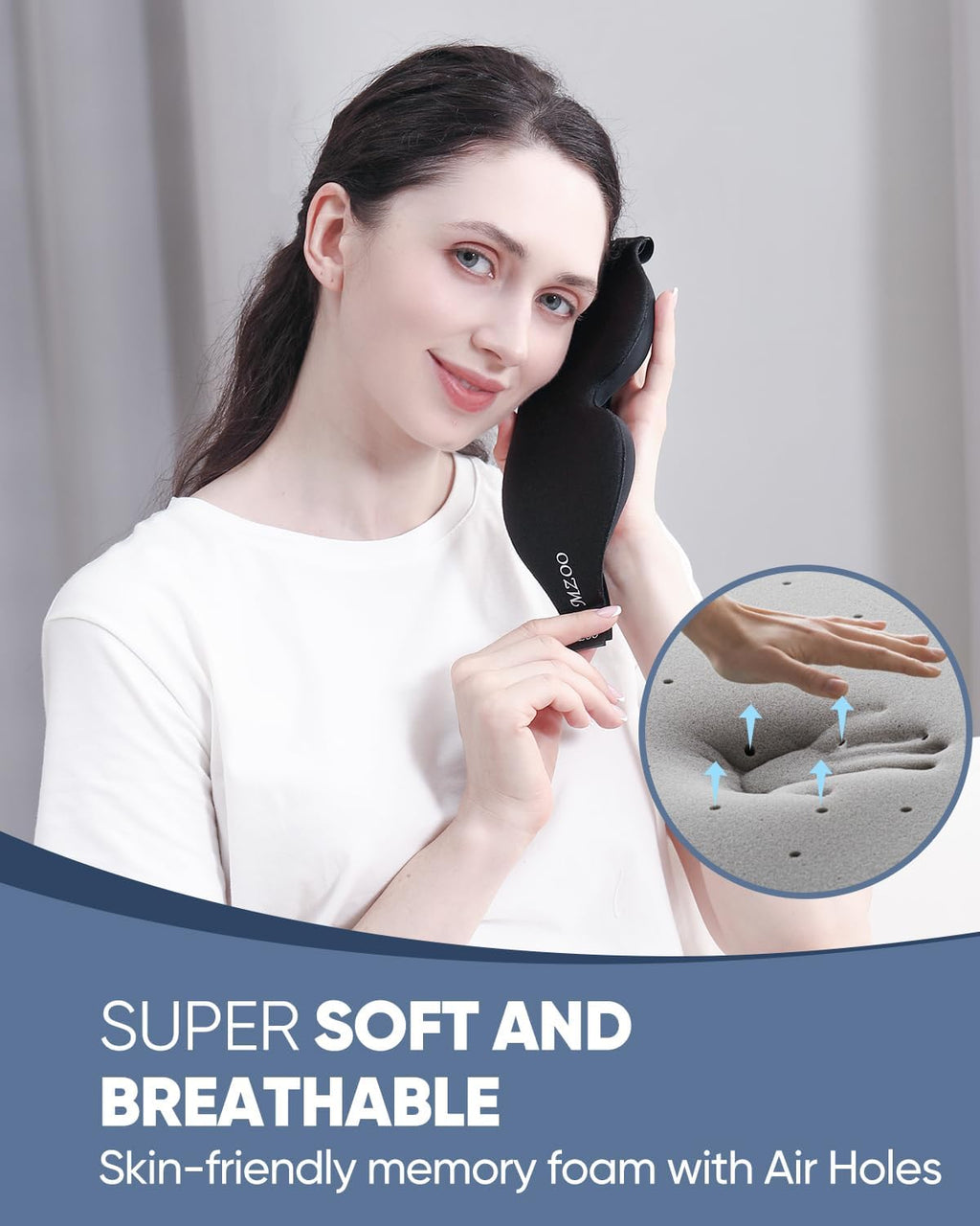Luxury sleep mask (unisex, suitable for side sleepers).