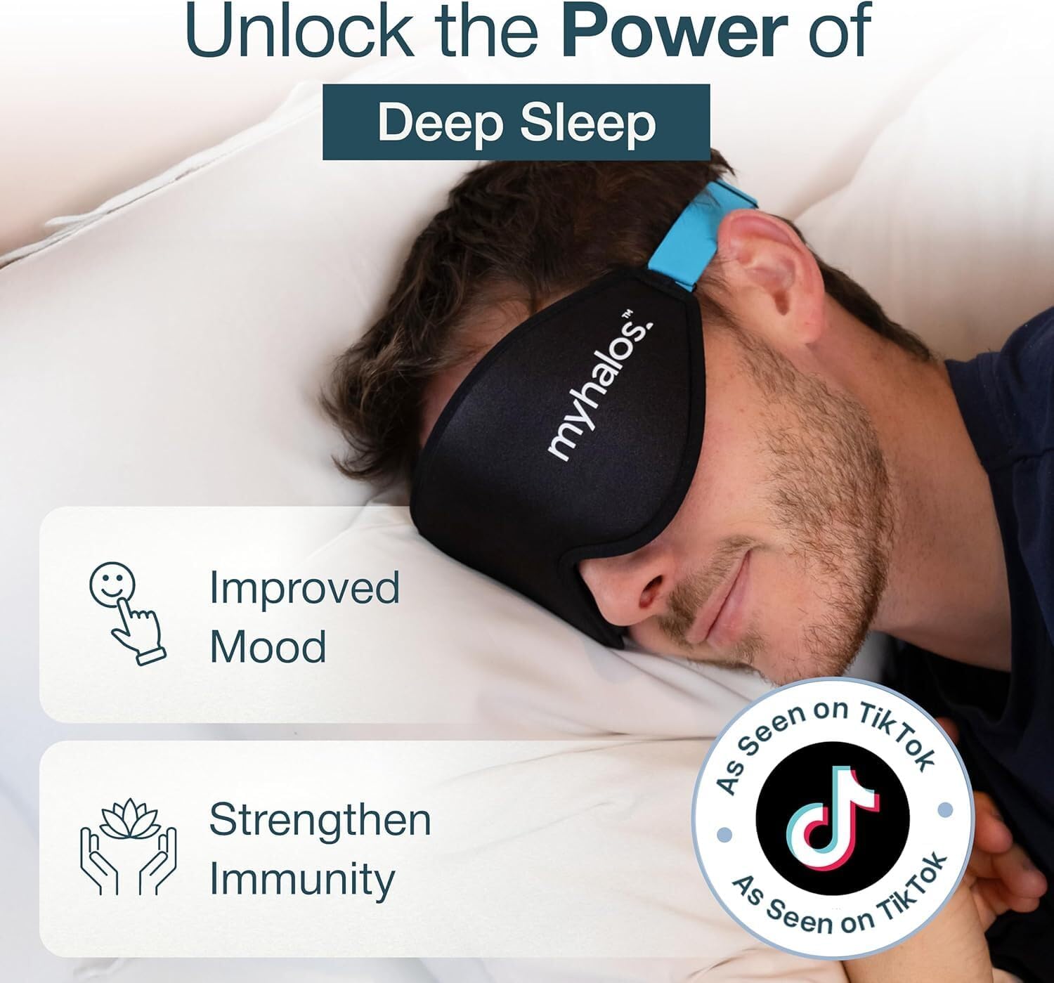 Sleep Mask — Unisex 3D Light-Blocking Eye Mask, Suitable for Side Sleepers