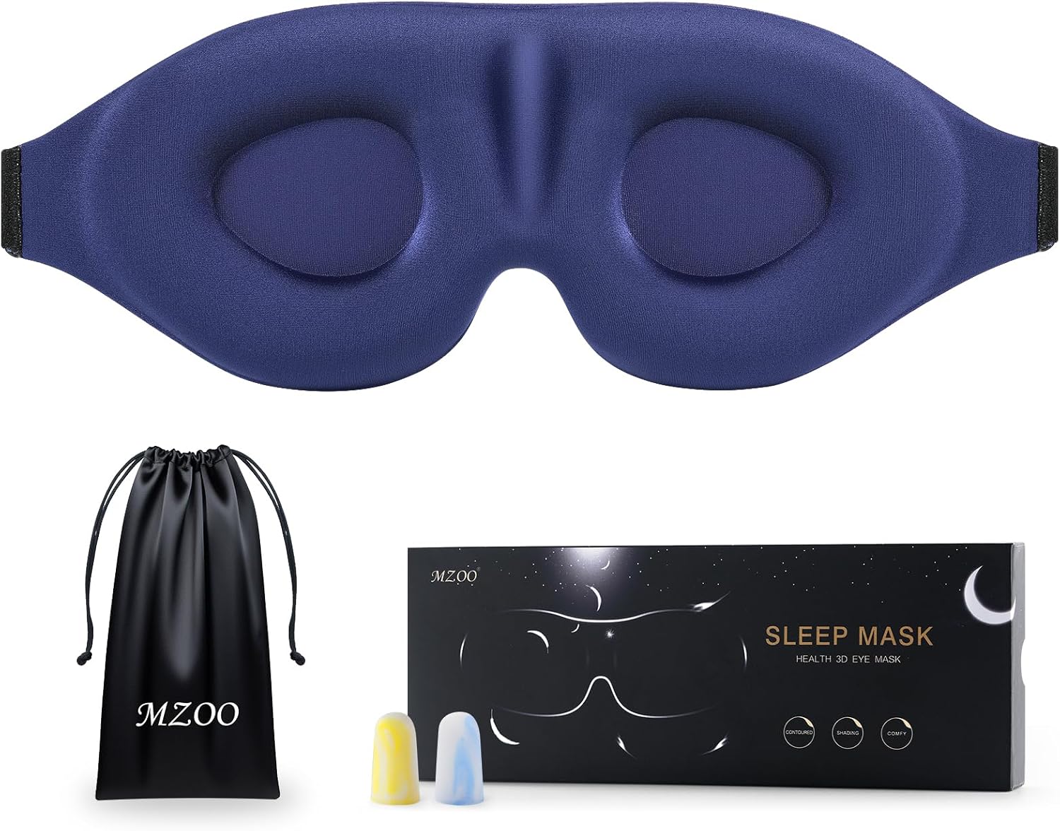 Luxury sleep mask (unisex, suitable for side sleepers).