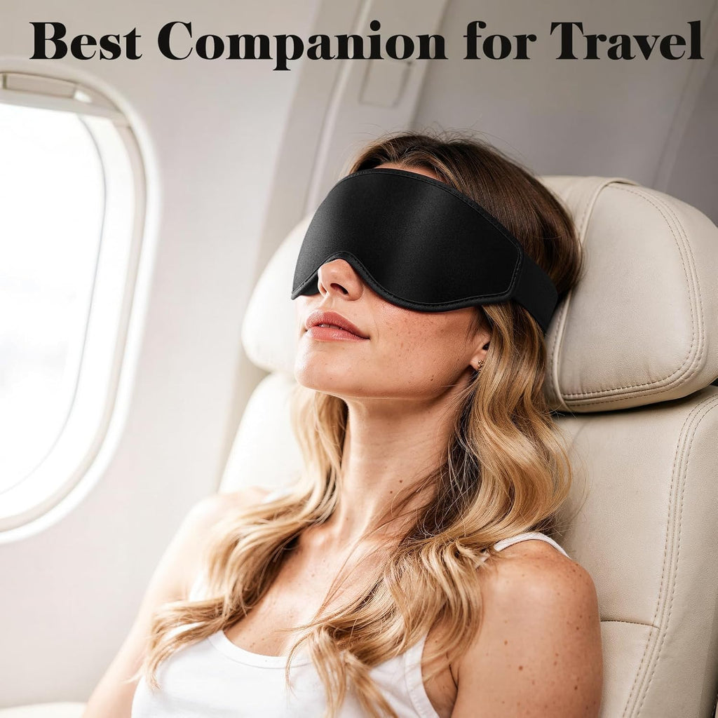 Unisex Sleep Mask — 100% pressure-free, total blackout, with an easily adjustable strap.