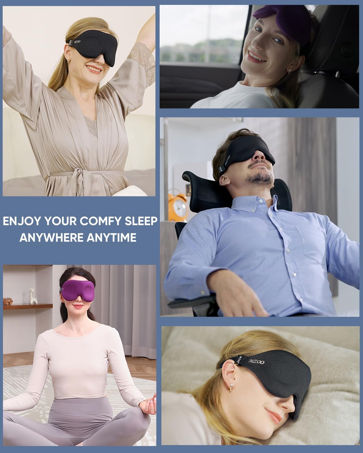 Luxury sleep mask (unisex, suitable for side sleepers).