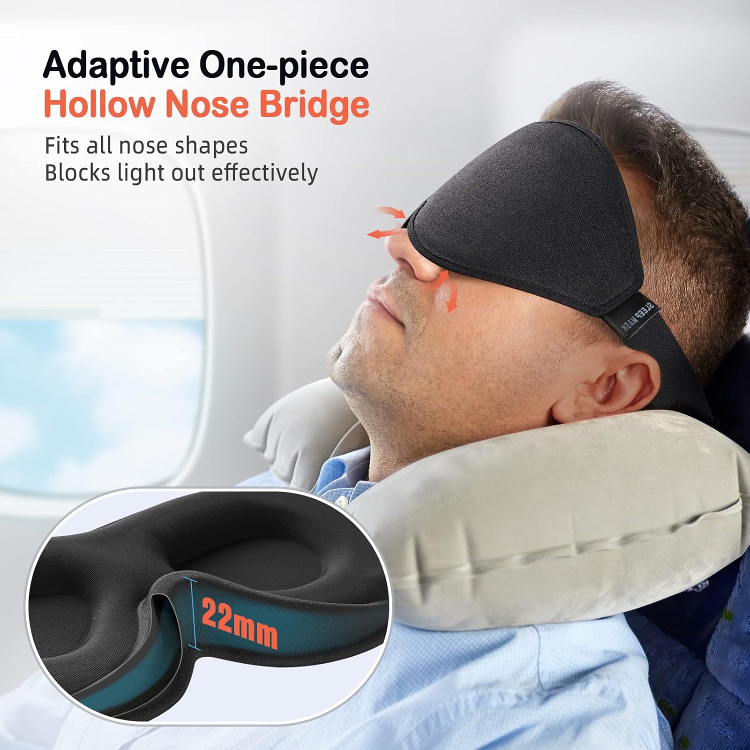 Sleep mask (suitable for men and women who sleep on their sides).