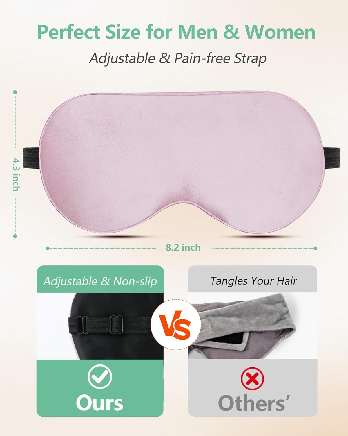 Pure Mulberry Silk Sleep Mask (Pack of 2).