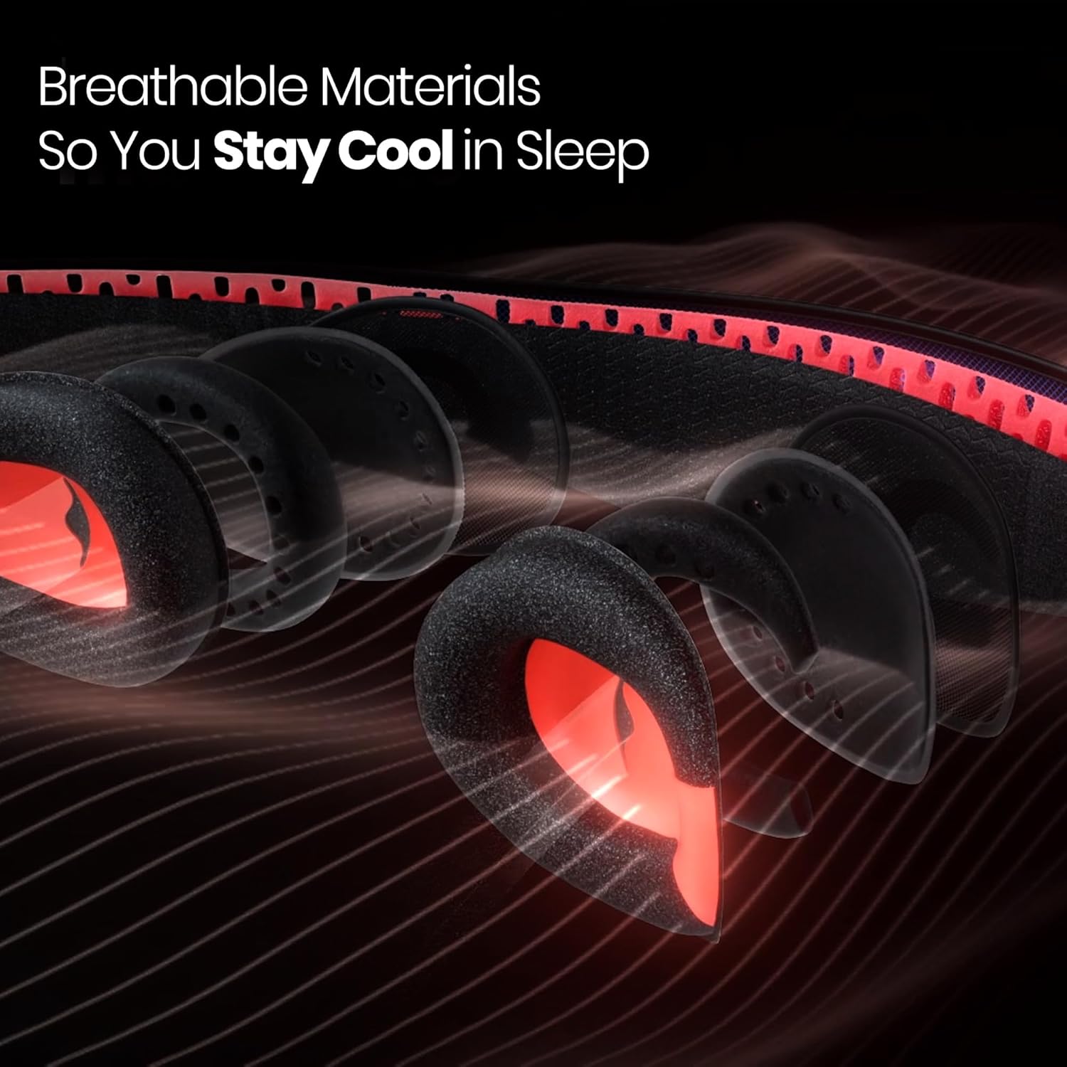 Sleep Mask — Designed for side sleepers, 100% light-blocking.