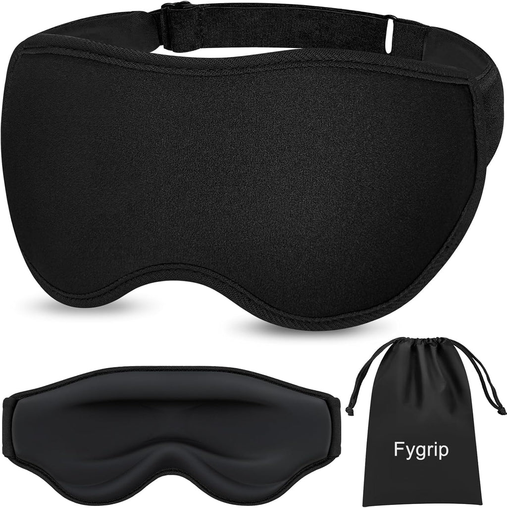 Unisex Sleep Mask — 100% pressure-free, total blackout, with an easily adjustable strap.