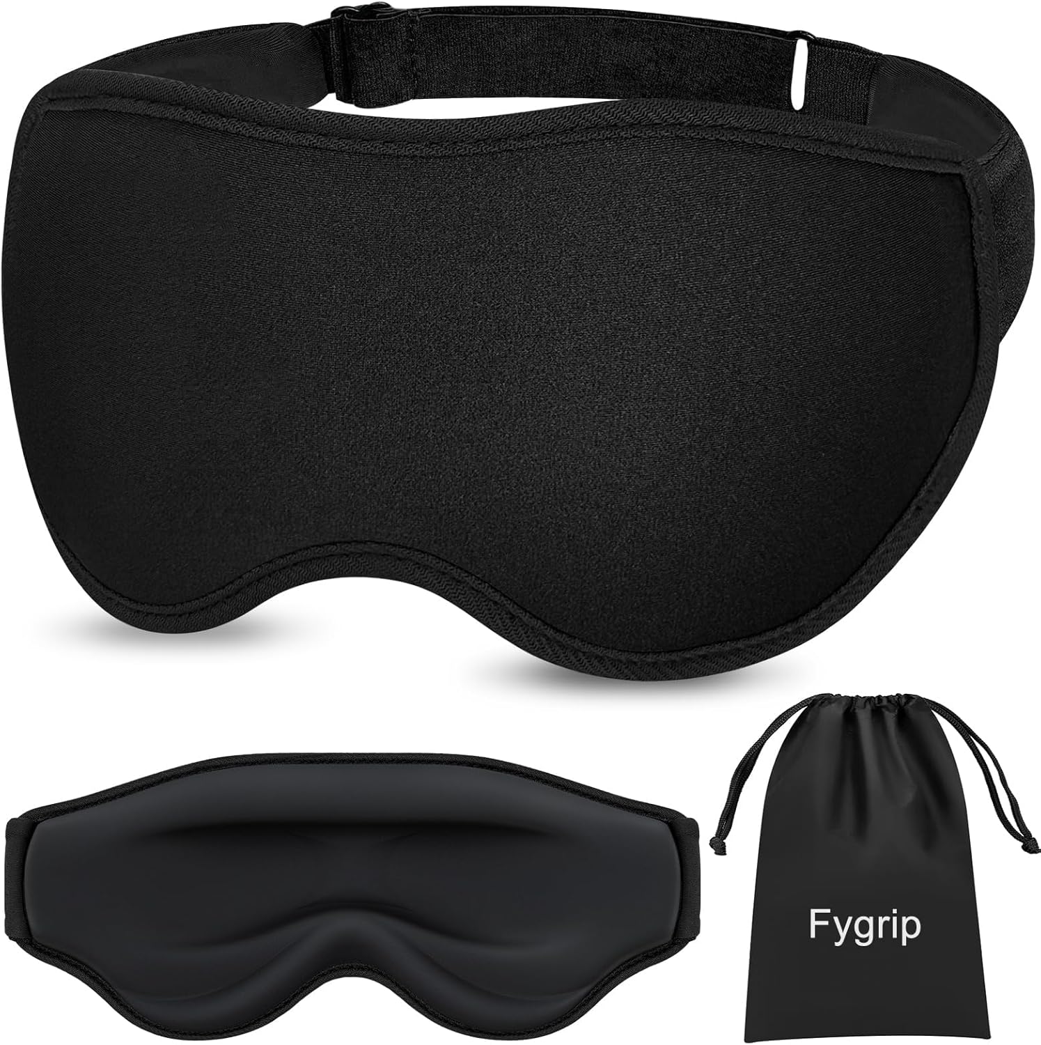 Unisex Sleep Mask — 100% pressure-free, total blackout, with an easily adjustable strap.