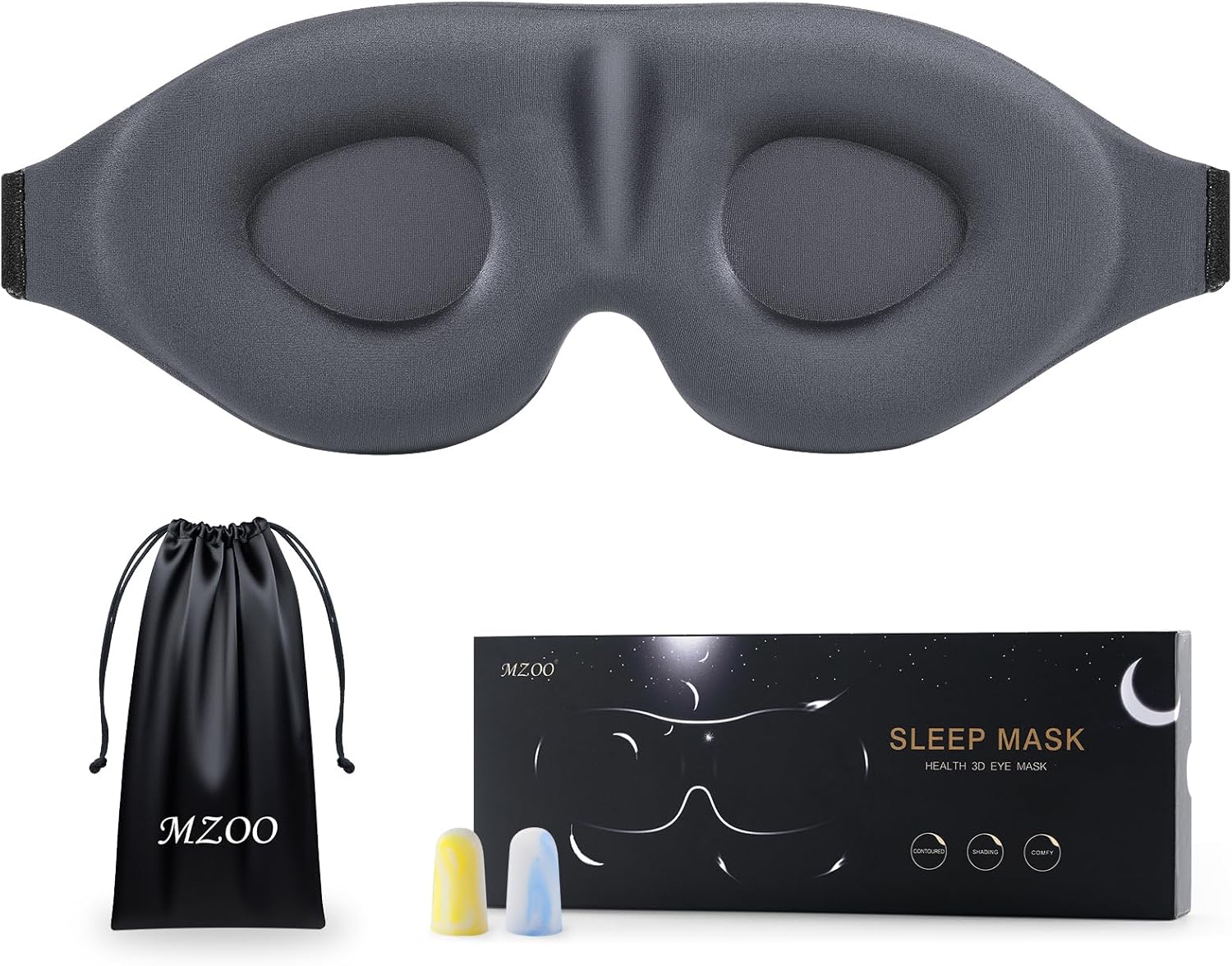 Luxury sleep mask (unisex, suitable for side sleepers).