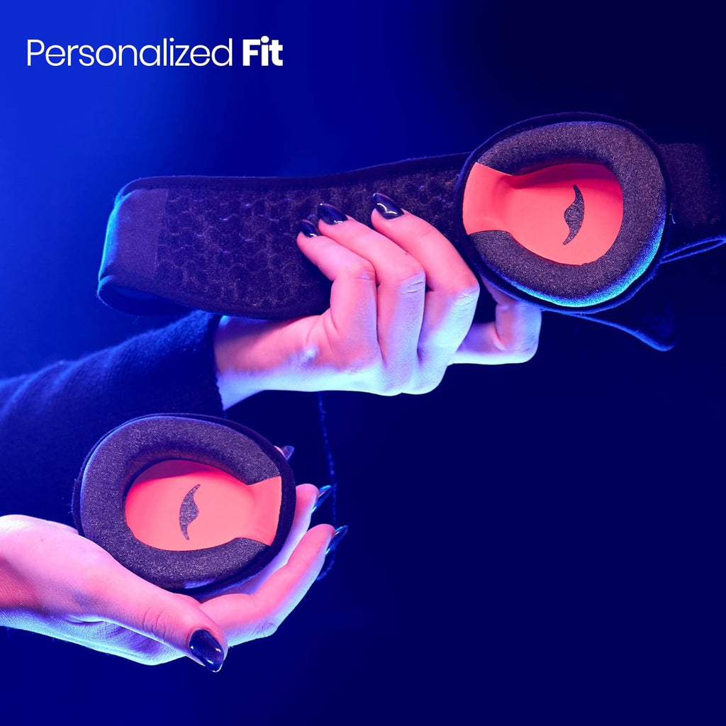 Sleep Mask — Designed for side sleepers, 100% light-blocking.