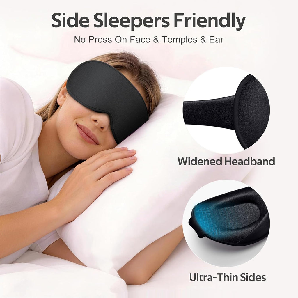 Unisex Sleep Mask — Soft 3D Eye Mask Suitable for Side Sleepers