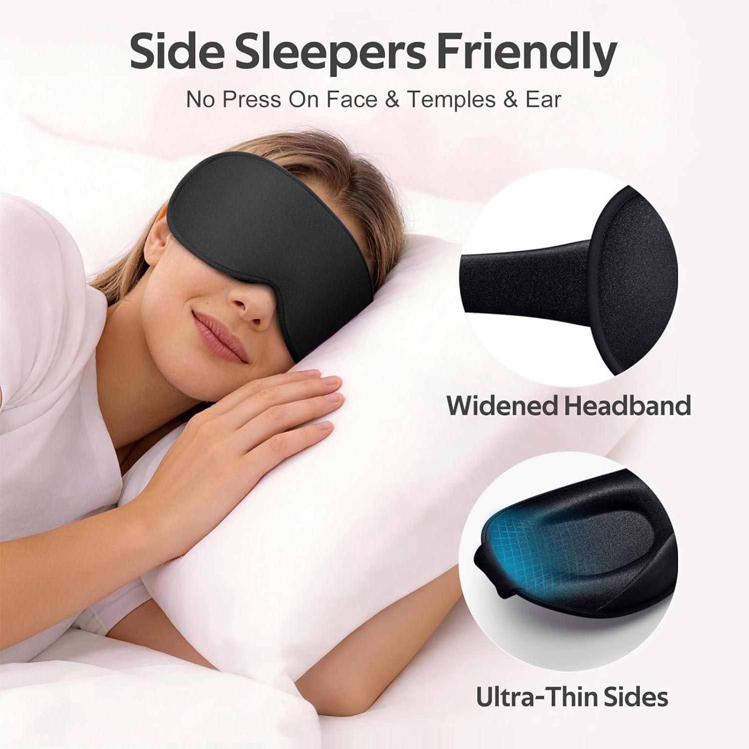 Unisex Sleep Mask — Soft 3D Eye Mask Suitable for Side Sleepers