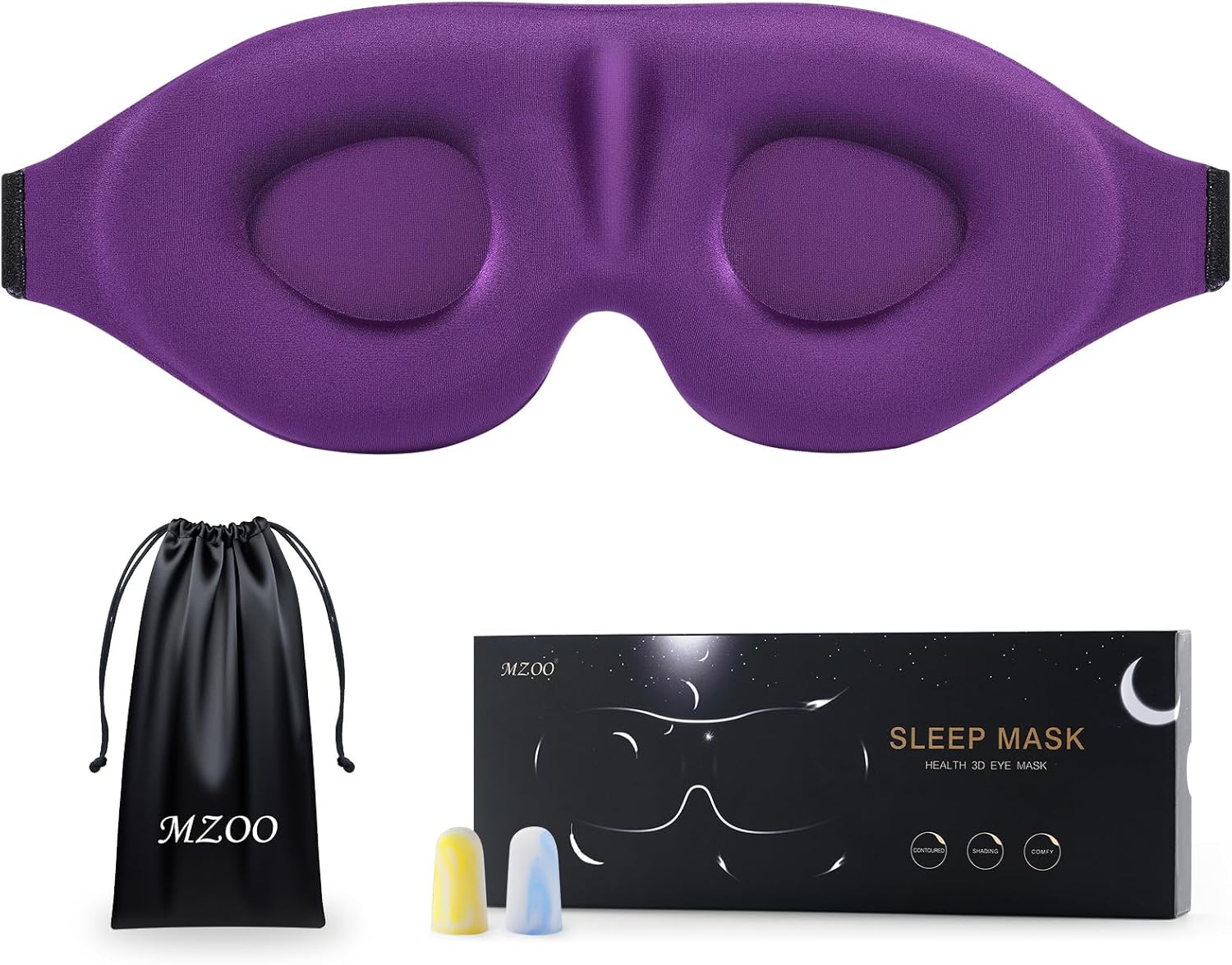 Luxury sleep mask (unisex, suitable for side sleepers).