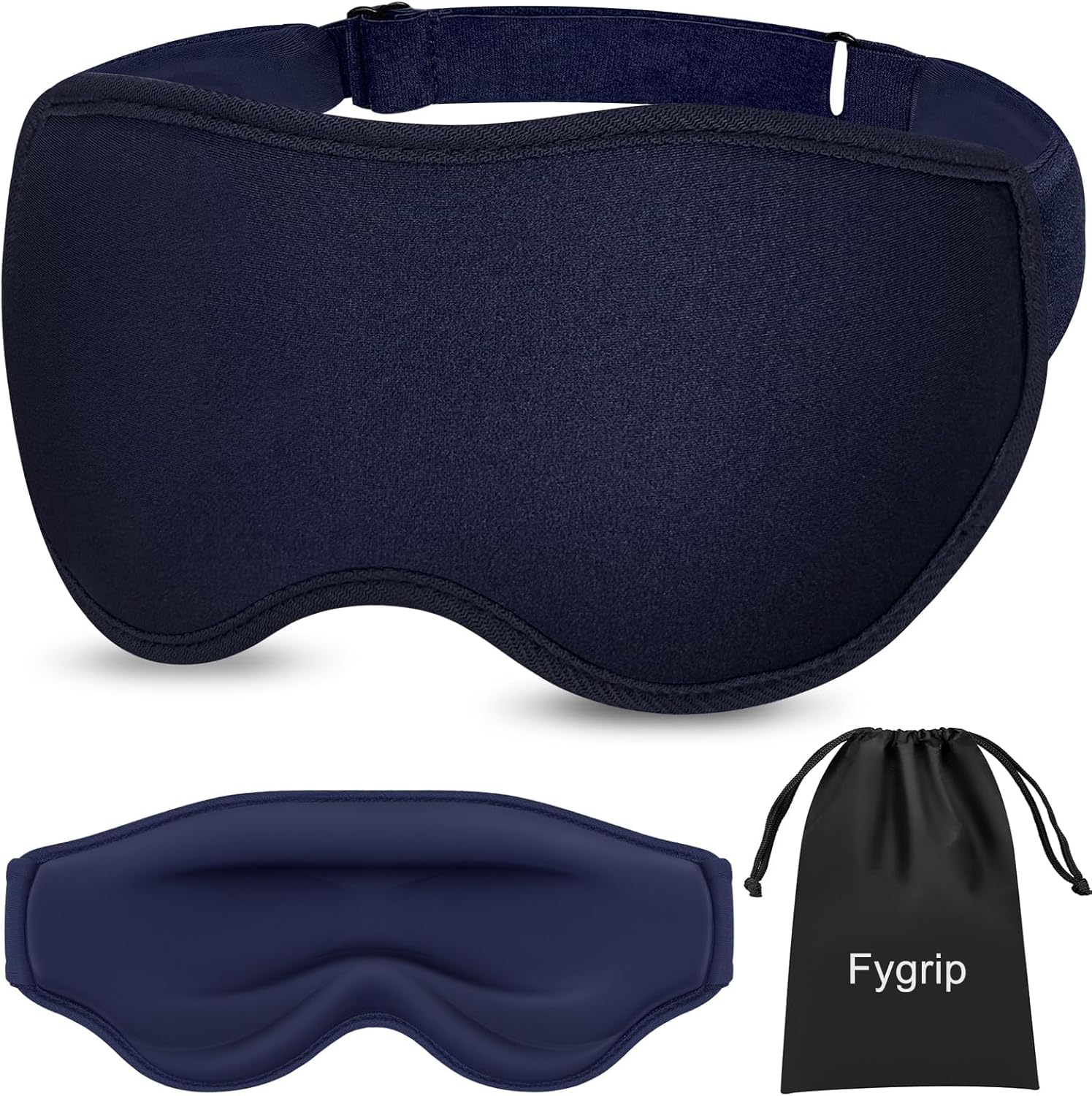 Unisex Sleep Mask — 100% pressure-free, total blackout, with an easily adjustable strap.