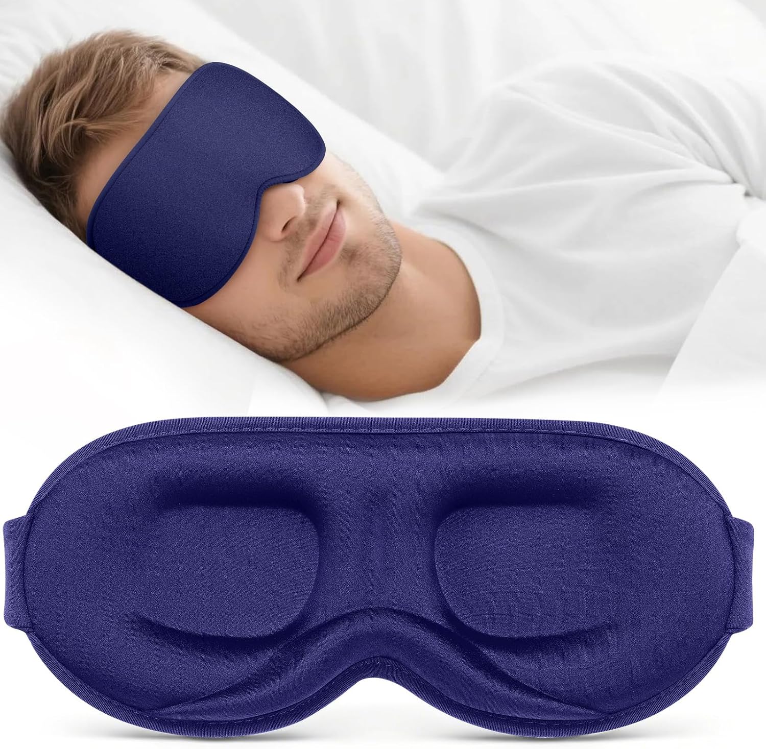 Unisex Sleep Mask — Soft 3D Eye Mask Suitable for Side Sleepers