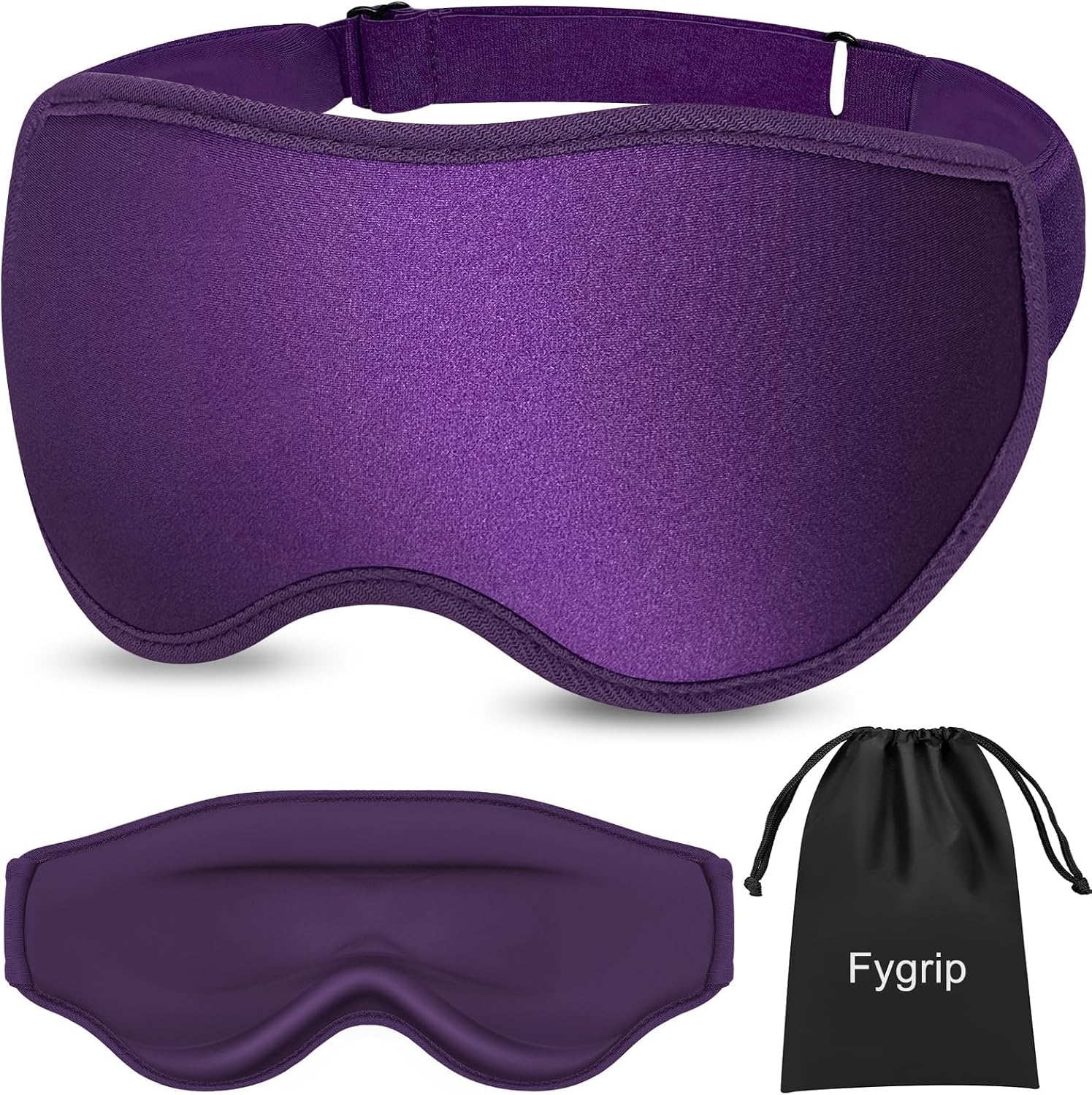 Unisex Sleep Mask — 100% pressure-free, total blackout, with an easily adjustable strap.