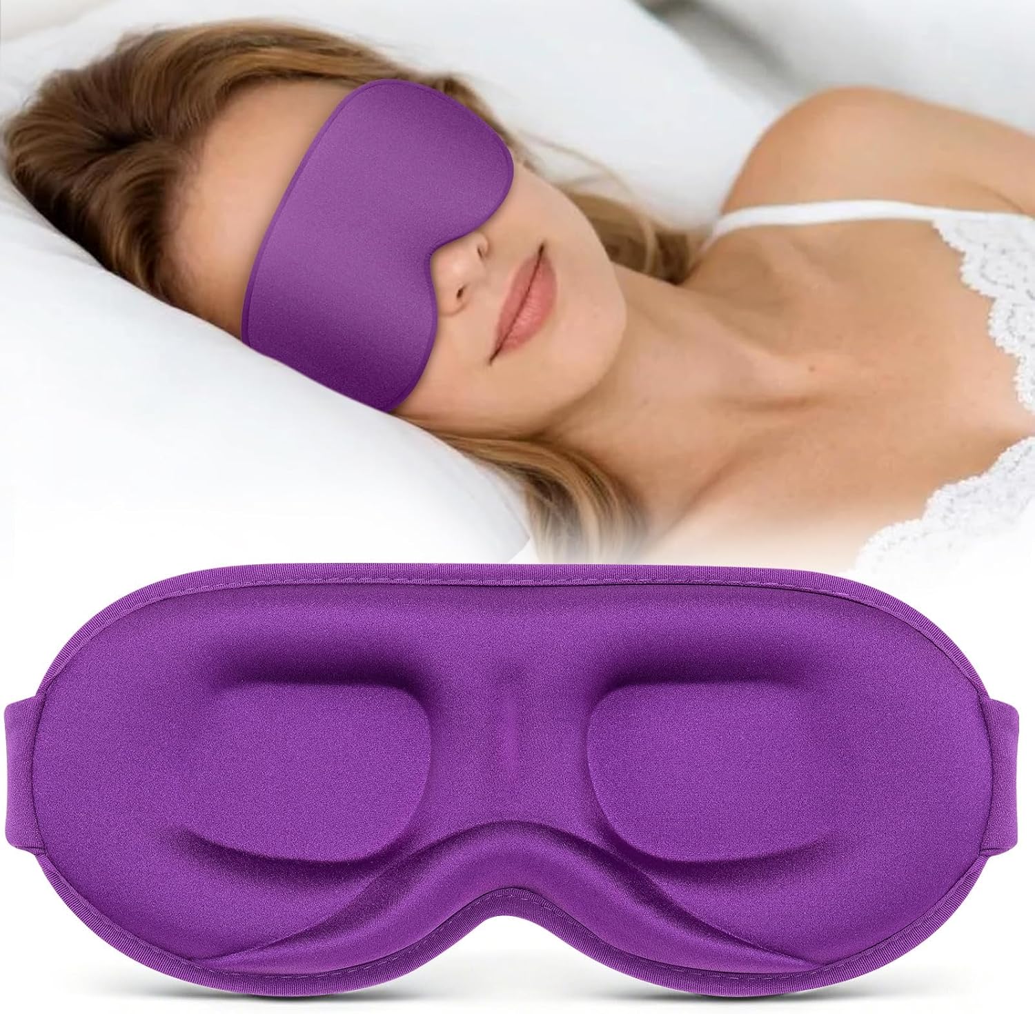 Unisex Sleep Mask — Soft 3D Eye Mask Suitable for Side Sleepers