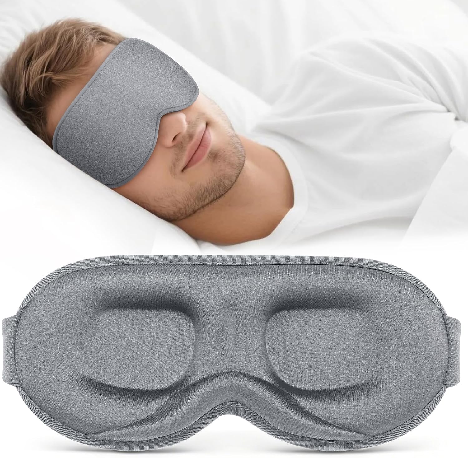 Unisex Sleep Mask — Soft 3D Eye Mask Suitable for Side Sleepers