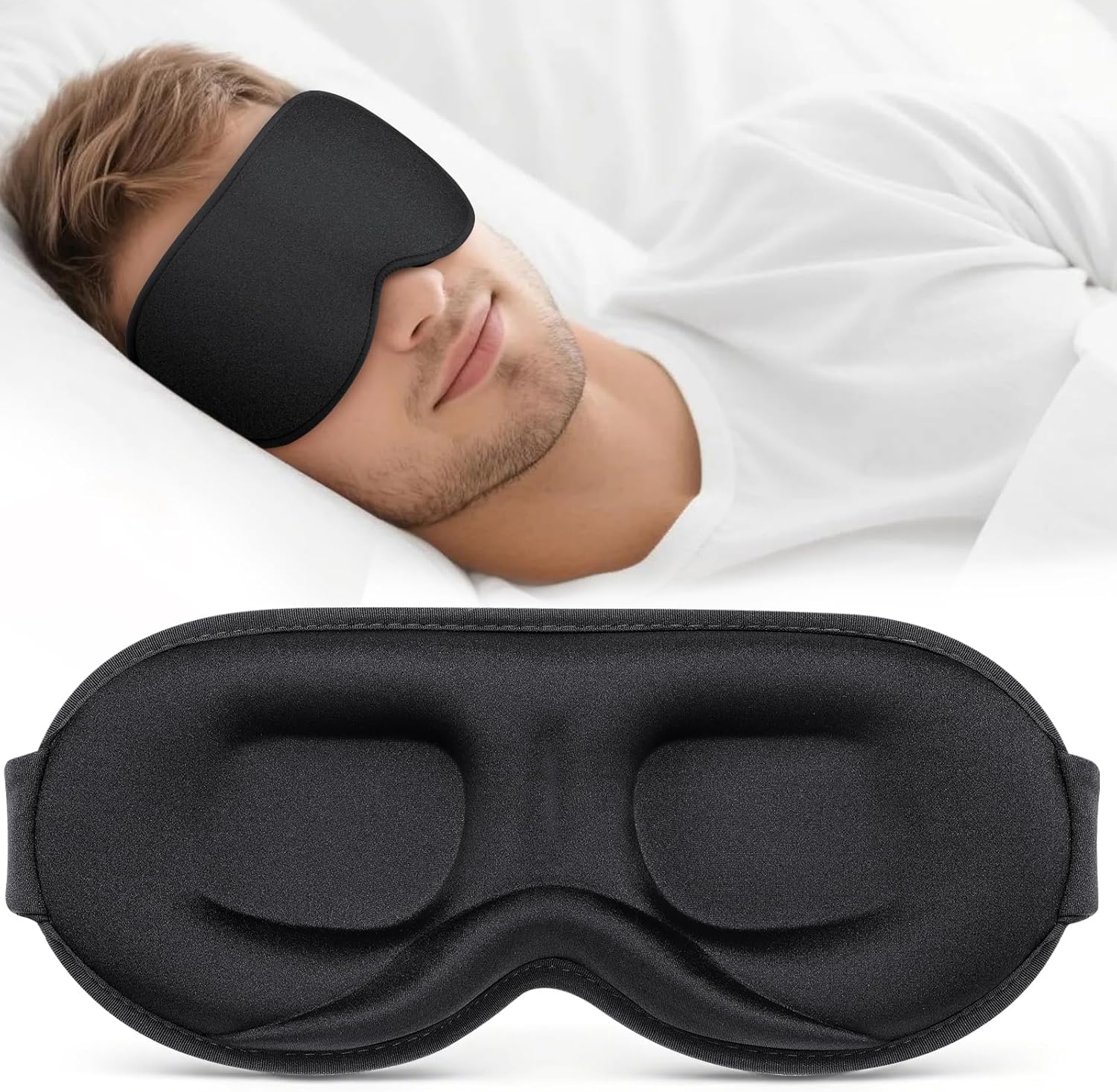 Unisex Sleep Mask — Soft 3D Eye Mask Suitable for Side Sleepers