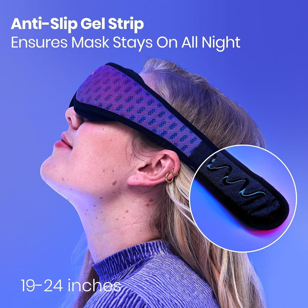 Sleep Mask — Designed for side sleepers, 100% light-blocking.