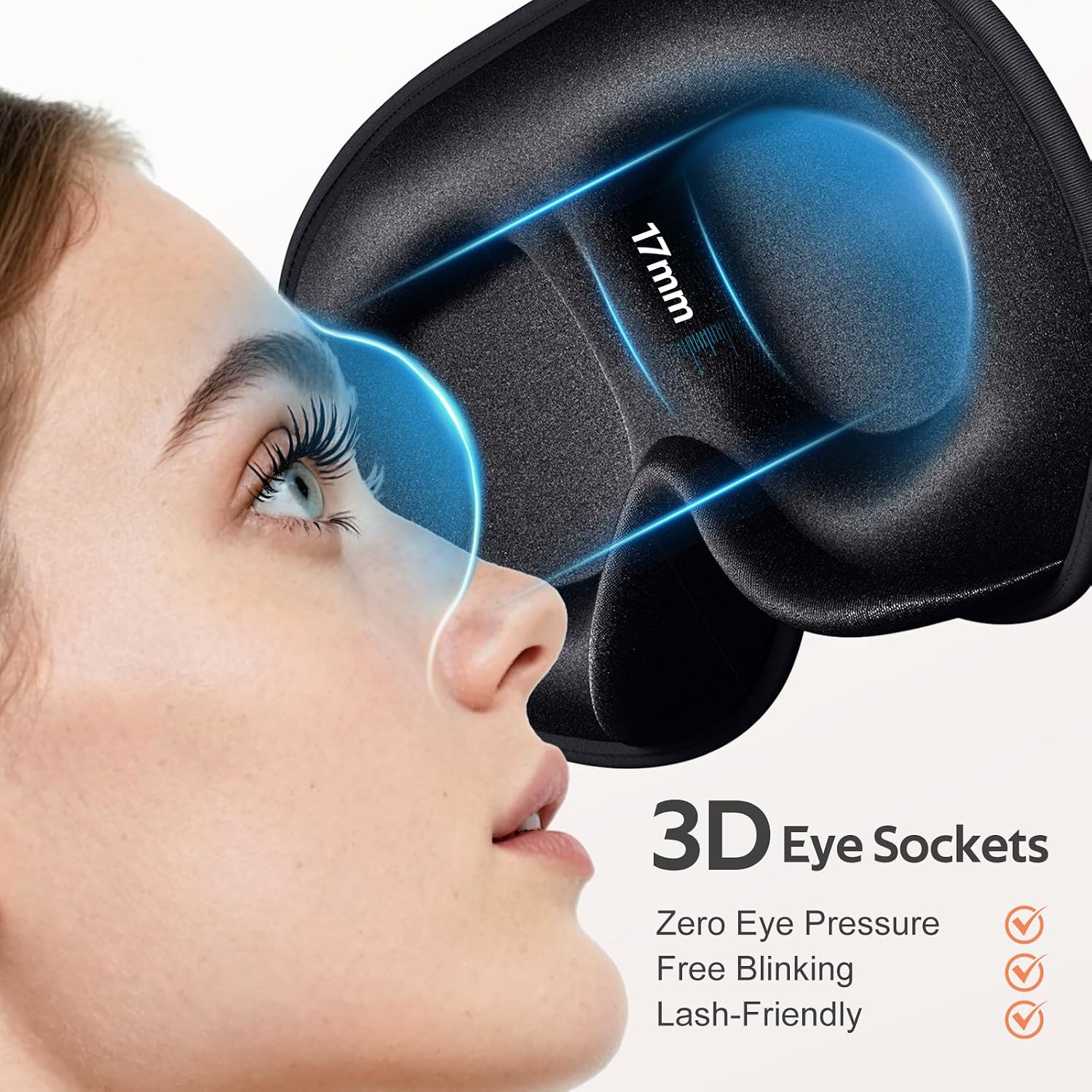 Unisex Sleep Mask — Soft 3D Eye Mask Suitable for Side Sleepers